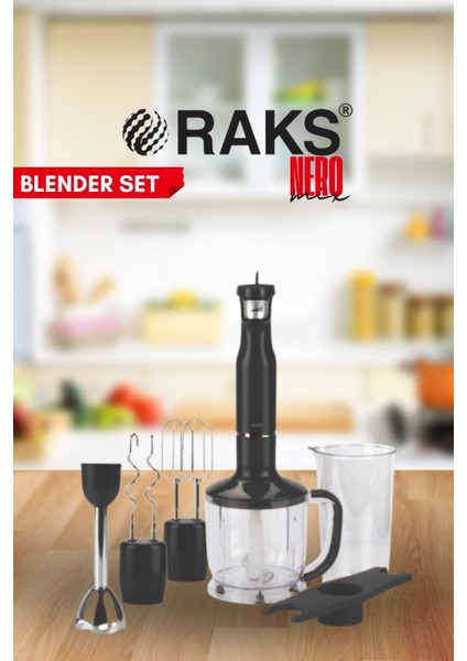 Siyah El Blender Seti, Pratik ve Kullanışlı Mutfak Yardımcı.