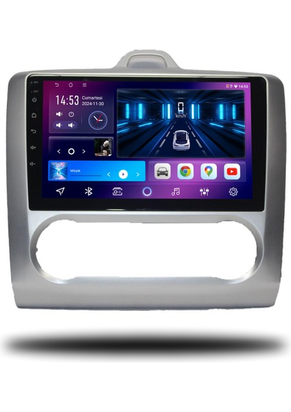 Carplayer Ford Focus 2 2007-2011 Dijital Klima Uyumlu Android Multimedya 6gb Ram 64GB Hafıza