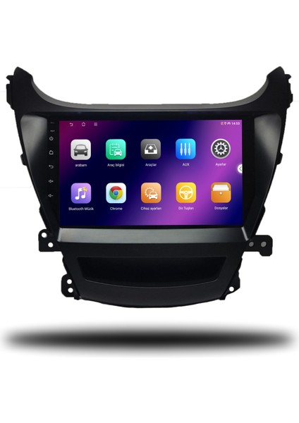 Carplayer Hyundai Elantra 2014 Uyumlu Android Multimedya 8gb Ram 128GB Hafıza fiyatları