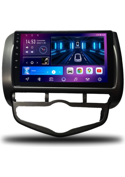 Carplayer Honda Jazz 2002-2008 Dijital Klima Uyumlu Android Multimedya 8gb Ram 128GB Hafıza