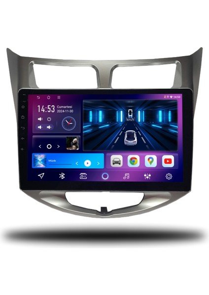 Carplayer Hyundai Accent Blue 2011-2019 Uyumlu Android Multimedya 8gb Ram 128GB Hafıza