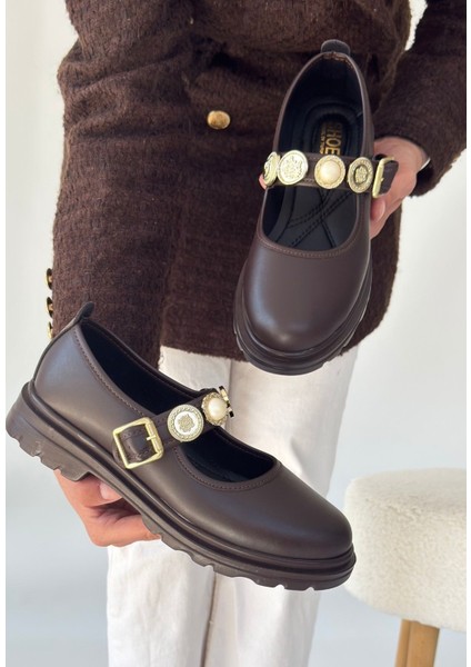 Okira Kahverengi Cilt Oxford Ayakkabı fiyatları