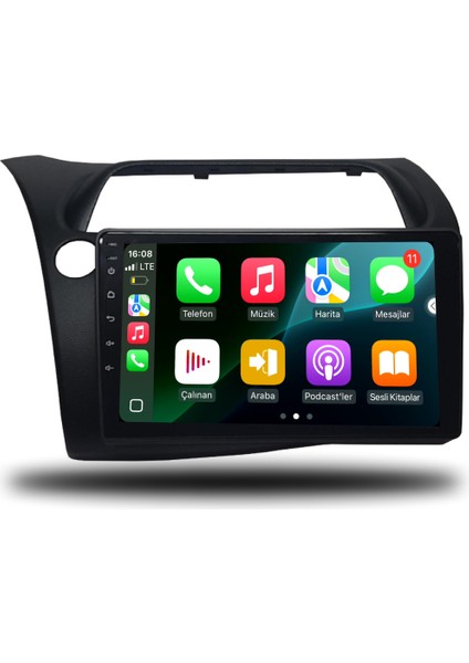 Carplayer Honda Civic Hb Euro 2007-2012 Uyumlu Android Multimedya 6gb Ram 64GB Hafıza modelleri