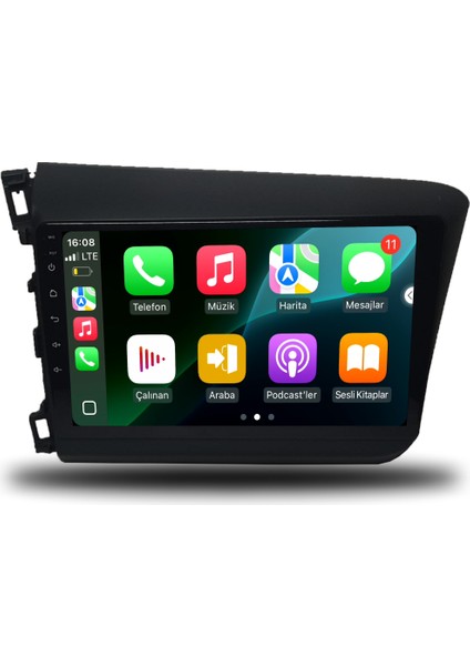 Carplayer Honda Civic Fb7 2012-2015 Uyumlu Android Multimedya 6gb Ram 64GB Hafıza modelleri