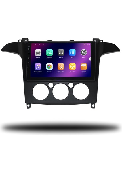 Carplayer Ford S-Max 2006-2014 Manuel Klima Uyumlu Android Multimedya 8gb Ram 128GB Hafıza fiyatları