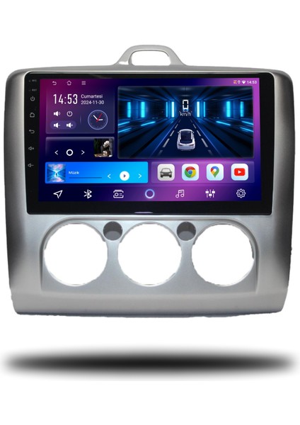 Carplayer Ford Focus 2 2007-2011 Manuel Klima Uyumlu Android Multimedya 8gb Ram 128GB Hafıza