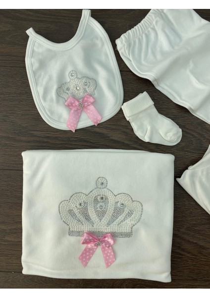 “bebek 10’lu Hastane Çıkış Seti Taç Desenli Pamuklu Yenidoğan Kız Erkek 0-3 Ay (Mavi & Pembe)” fiyatları