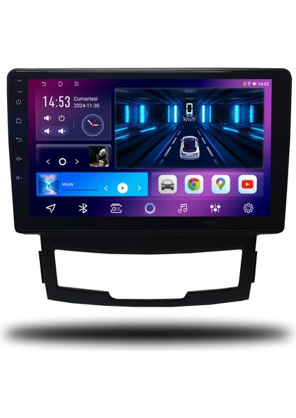 Caros Ssangyong Korando 2011-2013 Uyumlu Android Multimedya 4gb Ram 64GB Hafıza