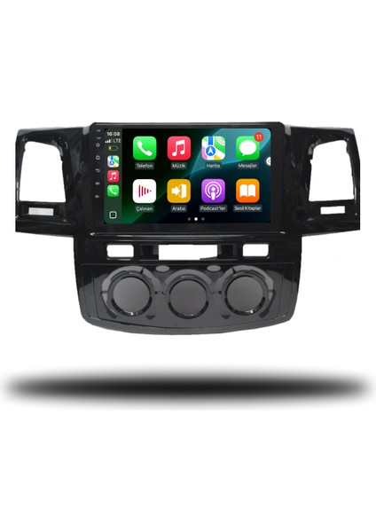 Carplayer Toyota Hilux 2005-2008 Manuel Klima Uyumlu Android Multimedya 8gb Ram 128GB Hafıza modelleri