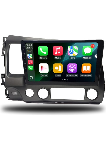 Carplayer Honda Civic Fd6 2007-2011 Uyumlu Android Multimedya 8gb Ram 128GB Hafıza modelleri