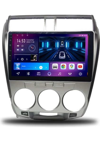 Carplayer Honda City 2009-2012 Manuel Klima Uyumlu Android Multimedya 8gb Ram 128GB Hafıza