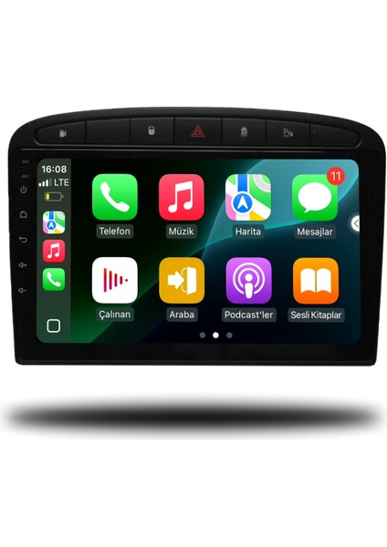 Carplayer Peugeot 308 2007-2013 Uyumlu Android Multimedya 8gb Ram 128GB Hafıza modelleri