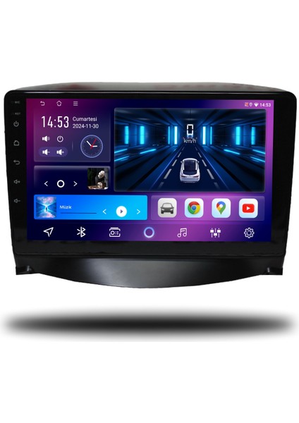 Caros Peugeot 206+ 2006-2012 Uyumlu Android Multimedya 4gb Ram 64GB Hafıza