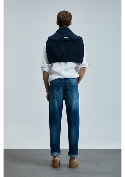 Salvator Smart Jean Erkek Pantolon Slim Fit Mavi