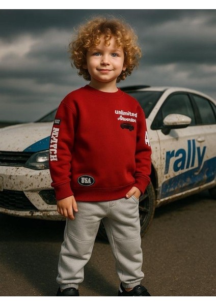 Erkek Çocuk Pamuklu Unlimited Yazılı Tasarım Sweatshirt modelleri