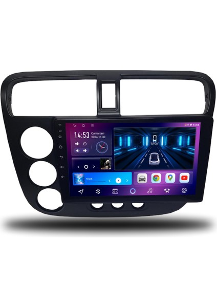 Carplayer Honda Civic V-Tec 2001-2006 Uyumlu Android Multimedya 8gb Ram 128GB Hafıza