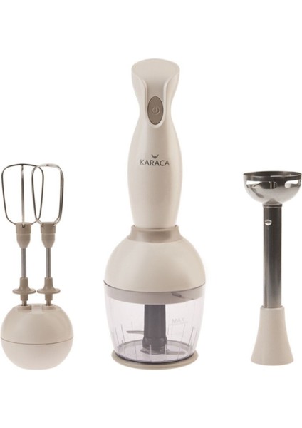 Beyaz 3'lü Latte Blender Seti, Şık ve Pratik Mutfak Aracı