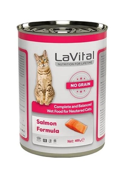 Sterilised Tahılsız Somonlu Yetişkin Kısır Kedi Konservesi 400 gr