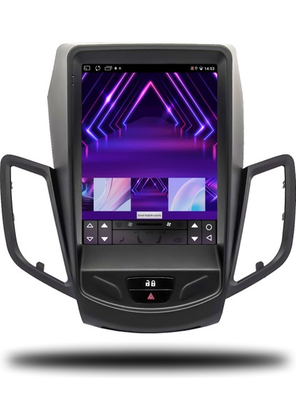 Caros Ford Fiesta Tesla 2009-2012 Uyumlu Android Multimedya 4gb Ram 64GB Hafıza