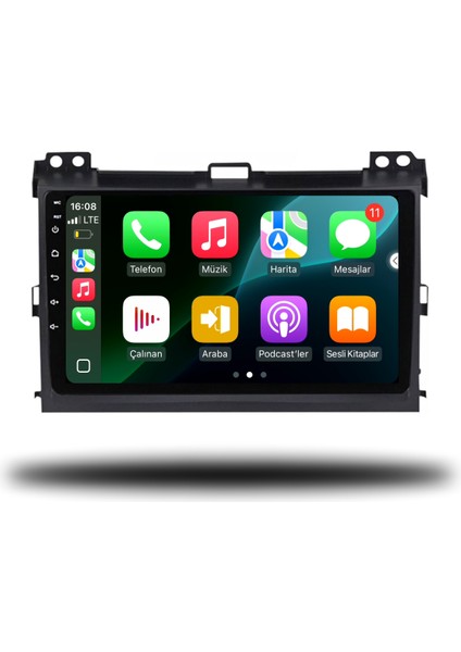 Carplayer Toyota Land Cruiser Prado 2004-2009 Uyumlu Android Multimedya 8gb Ram 128GB Hafıza modelleri