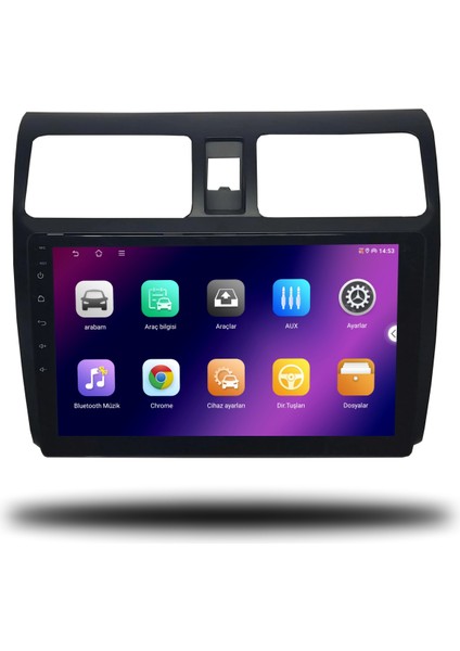 Caros Suzuki Swift Android Carplay Multimedya 2006-2011 4gb Ram 4gb Ram 64GB Hafıza fiyatları