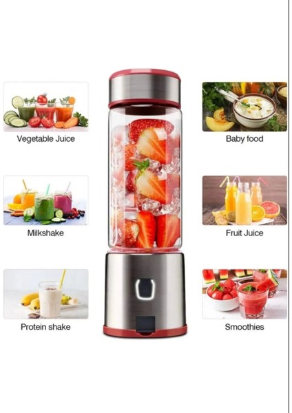 450 ml Taşınabilir Metal Kişisel Blender, Shake ve Smoothies Için Şık ve Güçlü Tasarım fiyatları