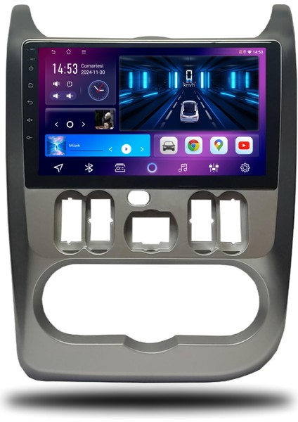 Carplayer Dacia Duster 2010-2013 Uyumlu Android Multimedya 8gb Ram 128GB Hafıza