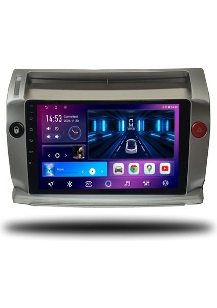 Carplayer Citroen C4 2005-2010 Uyumlu Android Multimedya 8gb Ram 128GB Hafıza