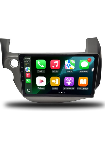 Carplayer Honda Jazz 2009-2012 Uyumlu Android Multimedya 8gb Ram 128GB Hafıza modelleri