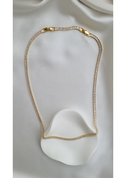 Vıp Gold Baget Taşlı Suyolu Kolye Ince fiyatları