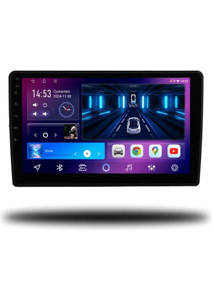 Carplayer Toyota Auris 2007-2012 Uyumlu Android Multimedya 8gb Ram 128GB Hafıza