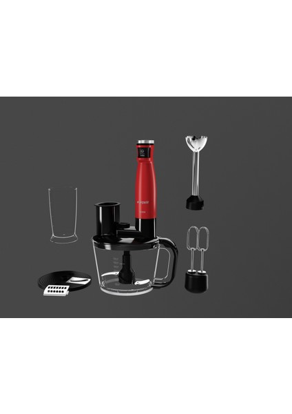 Kırmızı El Blender Seti, 1500W, Tek Tuşla Kolay Kullanım, Hızlı ve Pratik Pişirme modelleri