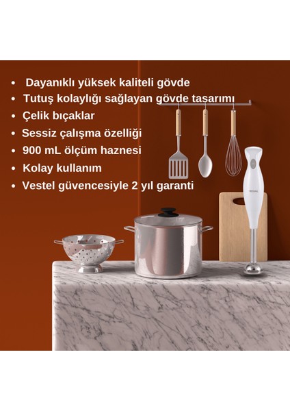 Beyaz El Blenderi, Kolay Kullanım ve Yüksek Kalite, Pratik Mutfak Yardımcısı fiyatları
