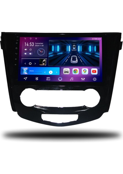 Caros Nissan X-Trail 2014-2021 Manuel Klima Uyumlu Android Multimedya 4gb Ram 64GB Hafıza