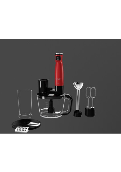 Kırmızı El Blender Seti, 1500W, Tek Tuşla Kolay Kullanım, Hızlı ve Pratik Pişirme fırsatları