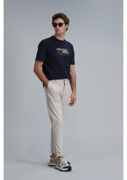 Tom Smart Erkek Chino Pantolon Slim Fit Lacivert