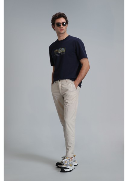 Tom Smart Erkek Chino Pantolon Slim Fit Lacivert