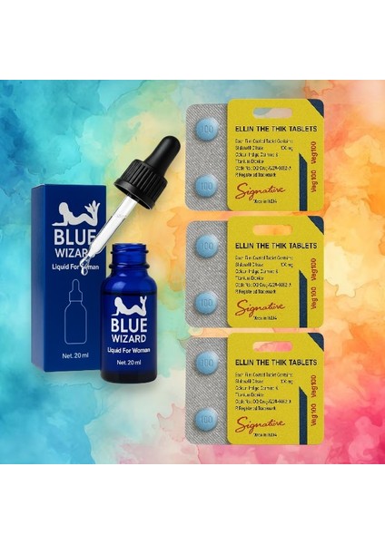 Blue Wizard Kadinlara Ozel Istek Damla ve Erkek Cinsel Performans Artirici Ozel Destekleyici V100 Mg 12 Tablet