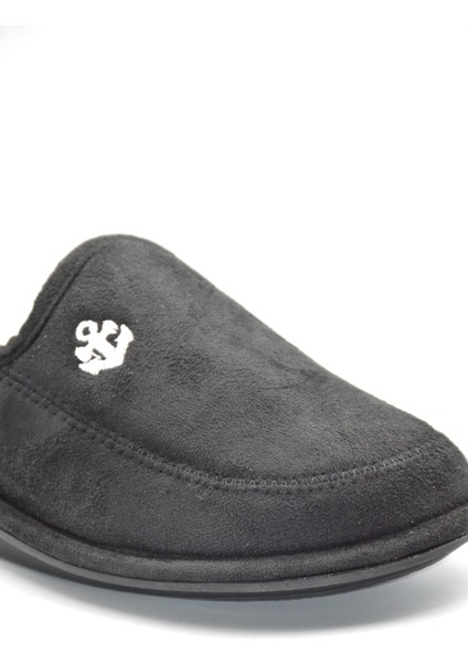 Erkek Siyah Kadife Kışlık Günlük Ev Terliği modelleri