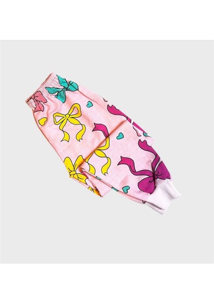 Kız Çocuk Kurdela Baskılı %100 Pamuk Mevsimlik Pijama Takımı fiyatları