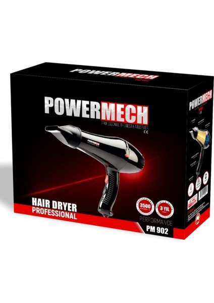 Yüksek Güçlü Profesyonel Saç Kurutma Makinesi Siyah Renk