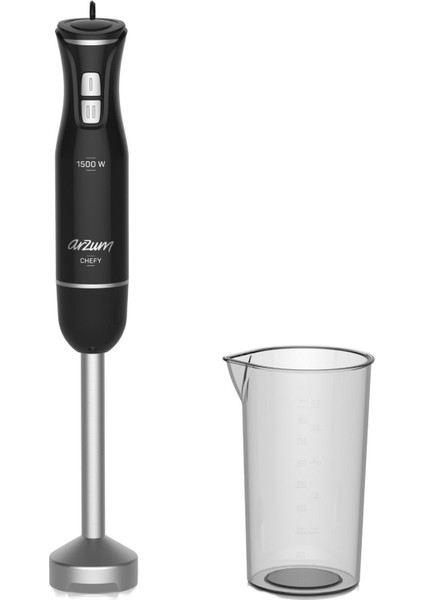 Siyah El Blender 0,5-1,5 L, Modern Tasarım, Dayanıklı Metal ve Plastik Detaylar fiyatları