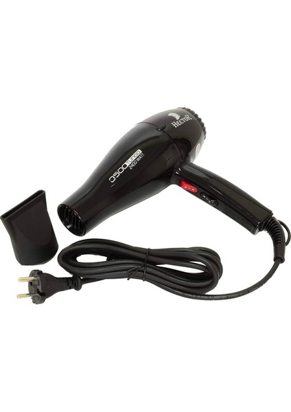 Güçlü 2400W Turbo Fön Makinesi, Şık Siyah Tasarım
