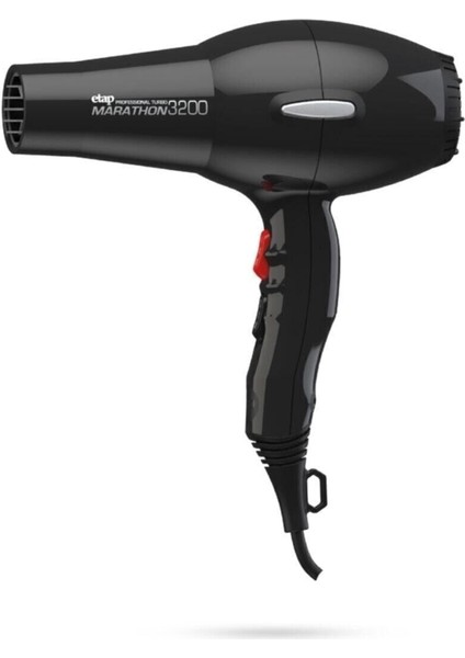 Profesyonel Kuaför Fön Makinesi, Siyah, Güçlü ve Hafif Tasarım