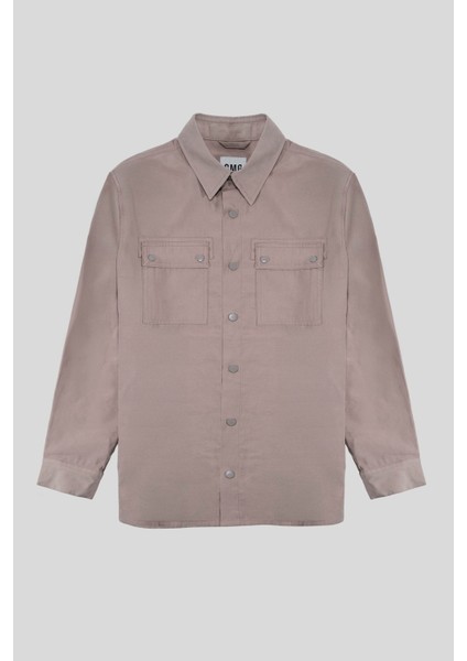 Cep Detaylı Çıtçıt Kapamalı Erkek Dış Gömlek