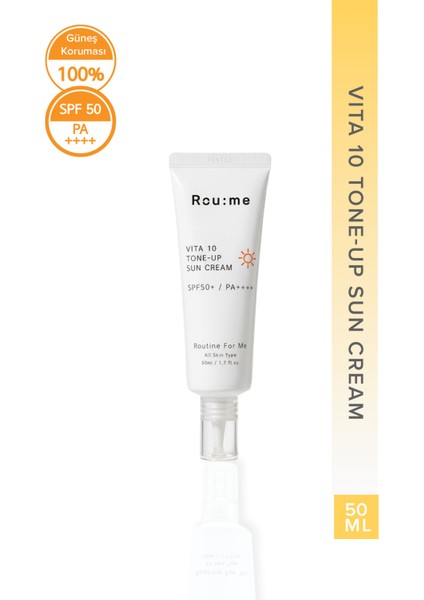 VITA10 Aydınlatıcı&kırışıklık Karşıtı Güneş Kremi SPF50+ Pa++++
