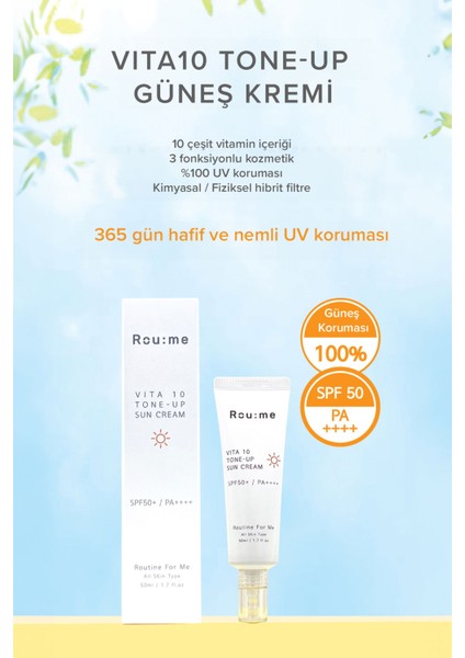 VITA10 Aydınlatıcı&kırışıklık Karşıtı Güneş Kremi SPF50+ Pa++++ fiyatları