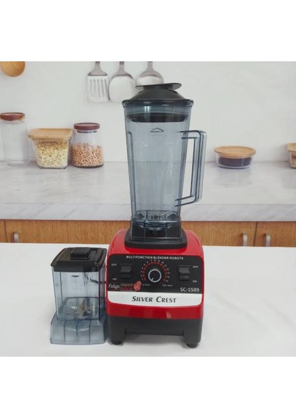 Kırmızı 2'si 1 Arada Güçlü Gümüş Blender 4500W fiyatları