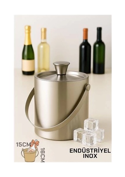 Bx Buz Kovası Çift Cidarlı Yalıtımlı Endüstriyel Inox Şampanya Şarap Bira Soğutucu Bıg