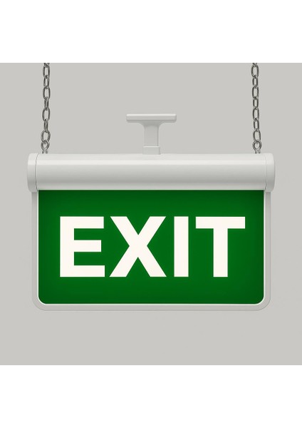 Sevimsel Işıklı Yön Tabelası Yönsüz Exıt / Çıkış Tabelası (Acil Durum Işareti)